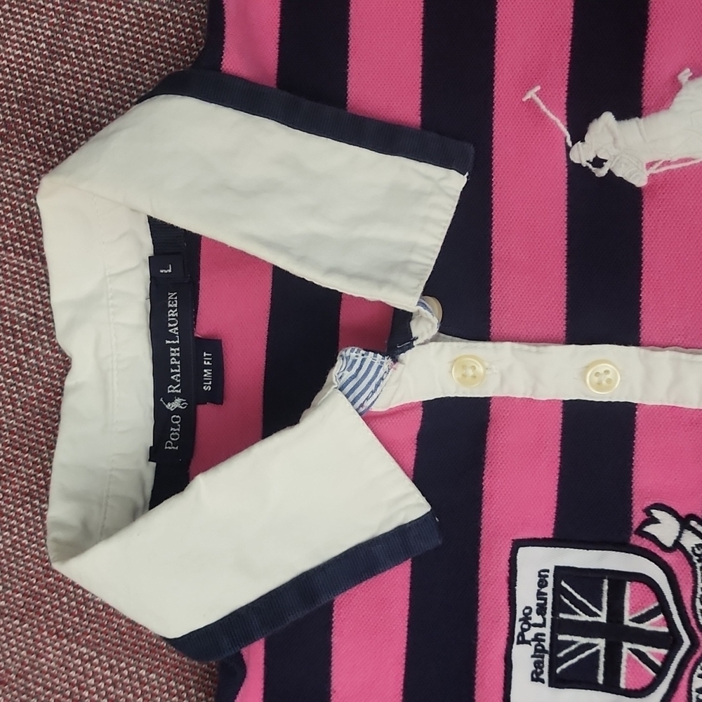 Polo Ralph Lauren Slim Fit Polo - Britannia Sailing Size Large Kids - Picture 9 of 14